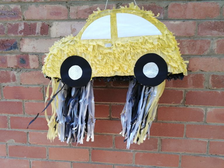 yellow car pinata
