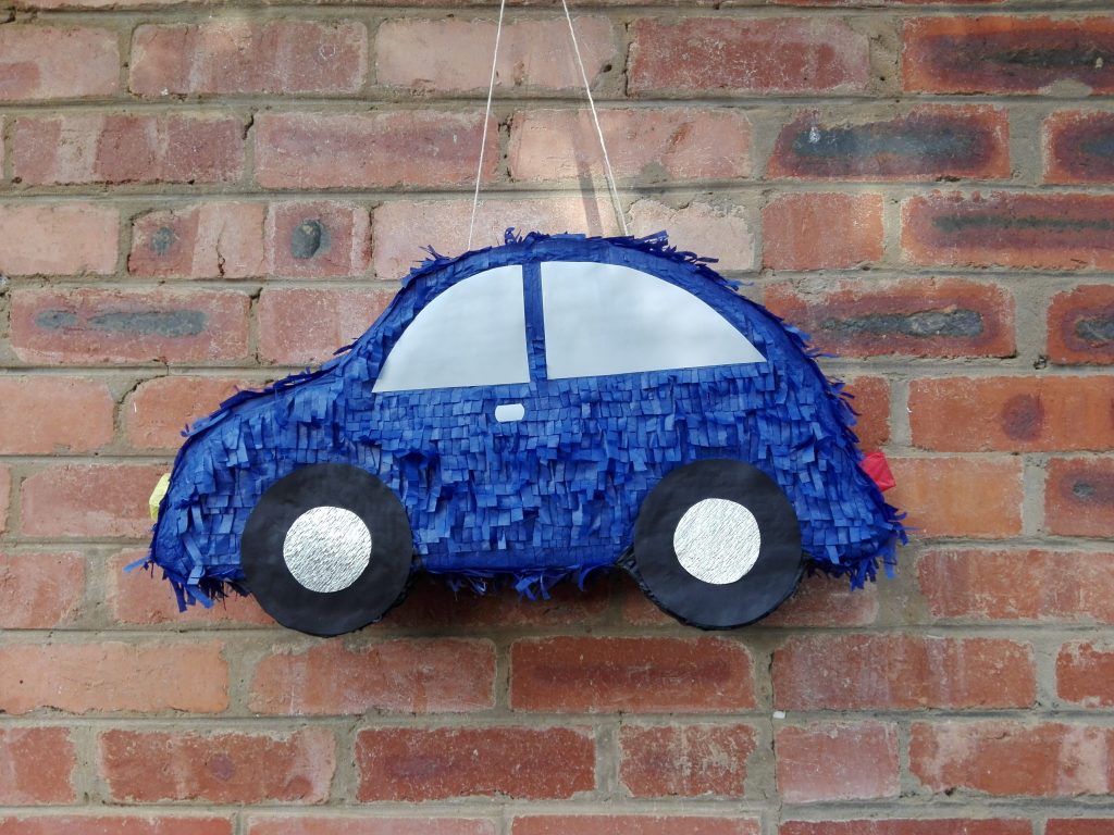 Blue car pinata