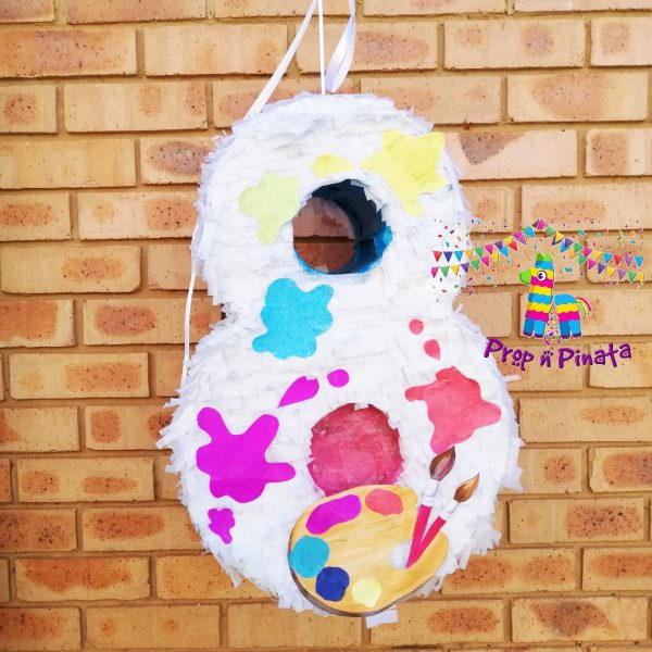 Paint Palette Number Piñata & Stick
