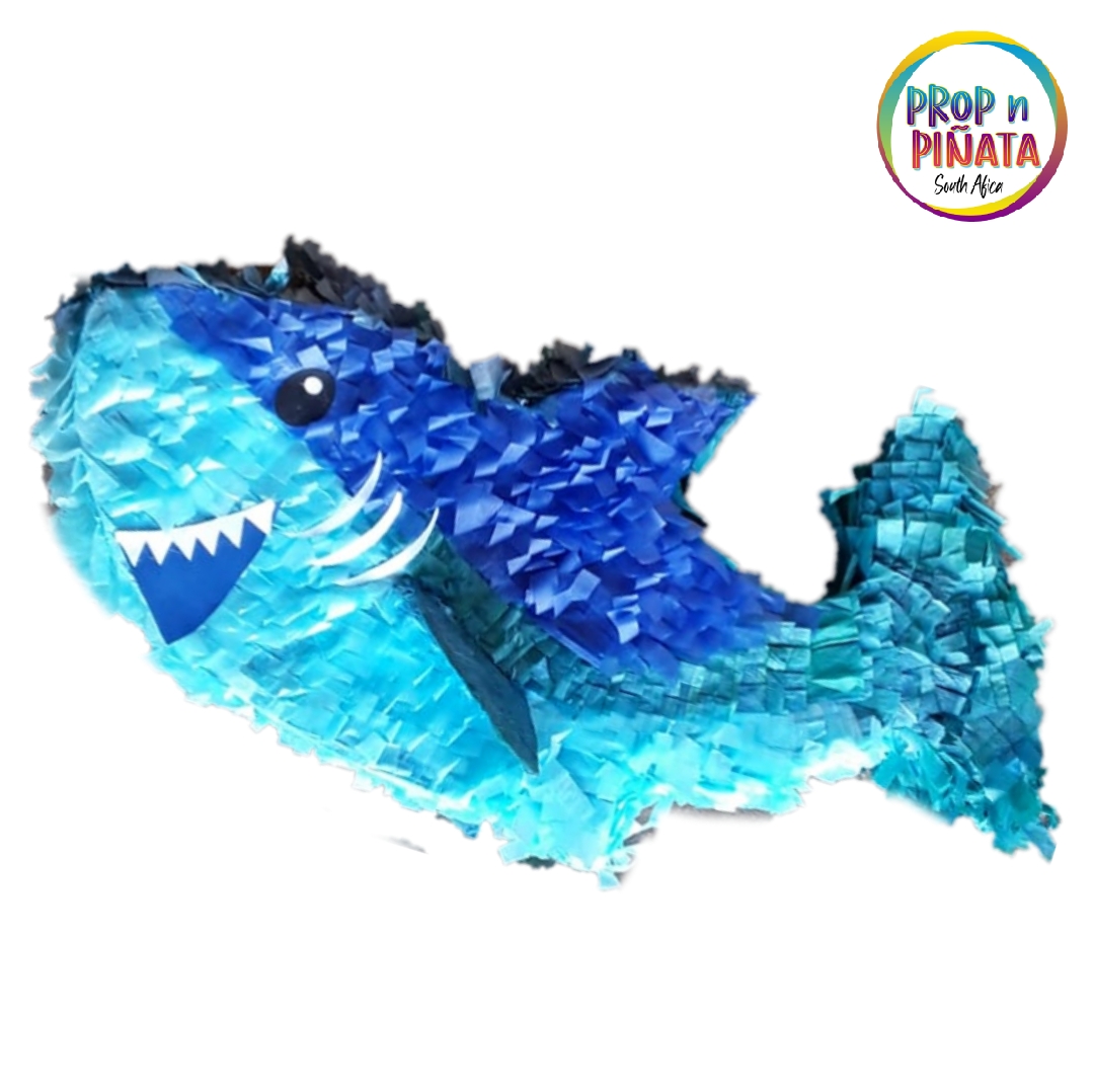 Shark Birthday Party Piñata With Pinata Stick