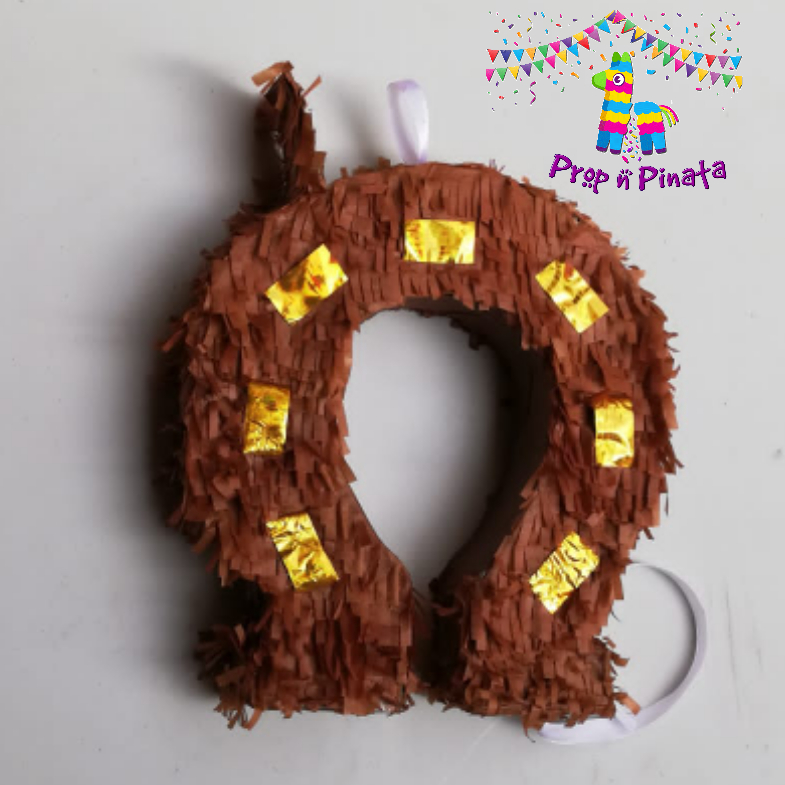 Brown Horse Shoe Piñata & Stick propnpinata.co.za