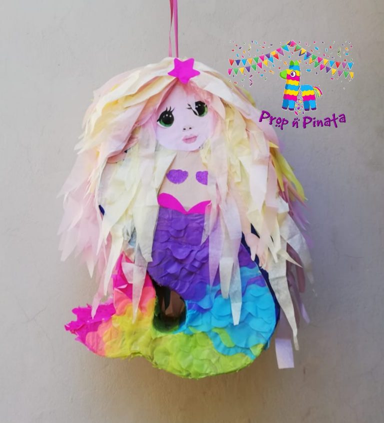 mermaid with rainbow tail pinata