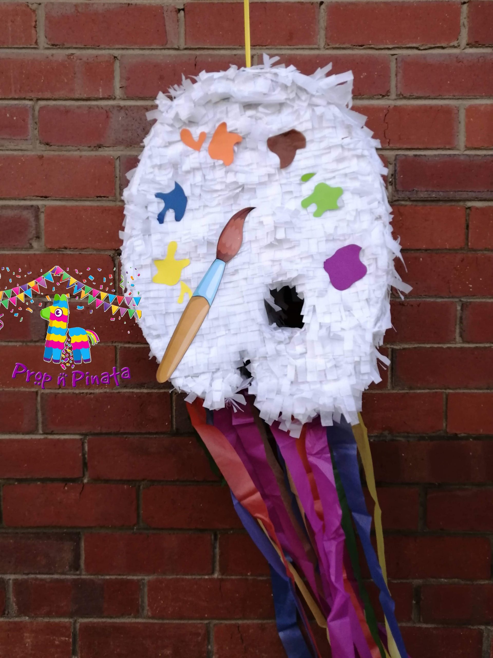 Paint Palette Piñata with stick propnpinata.co.za
