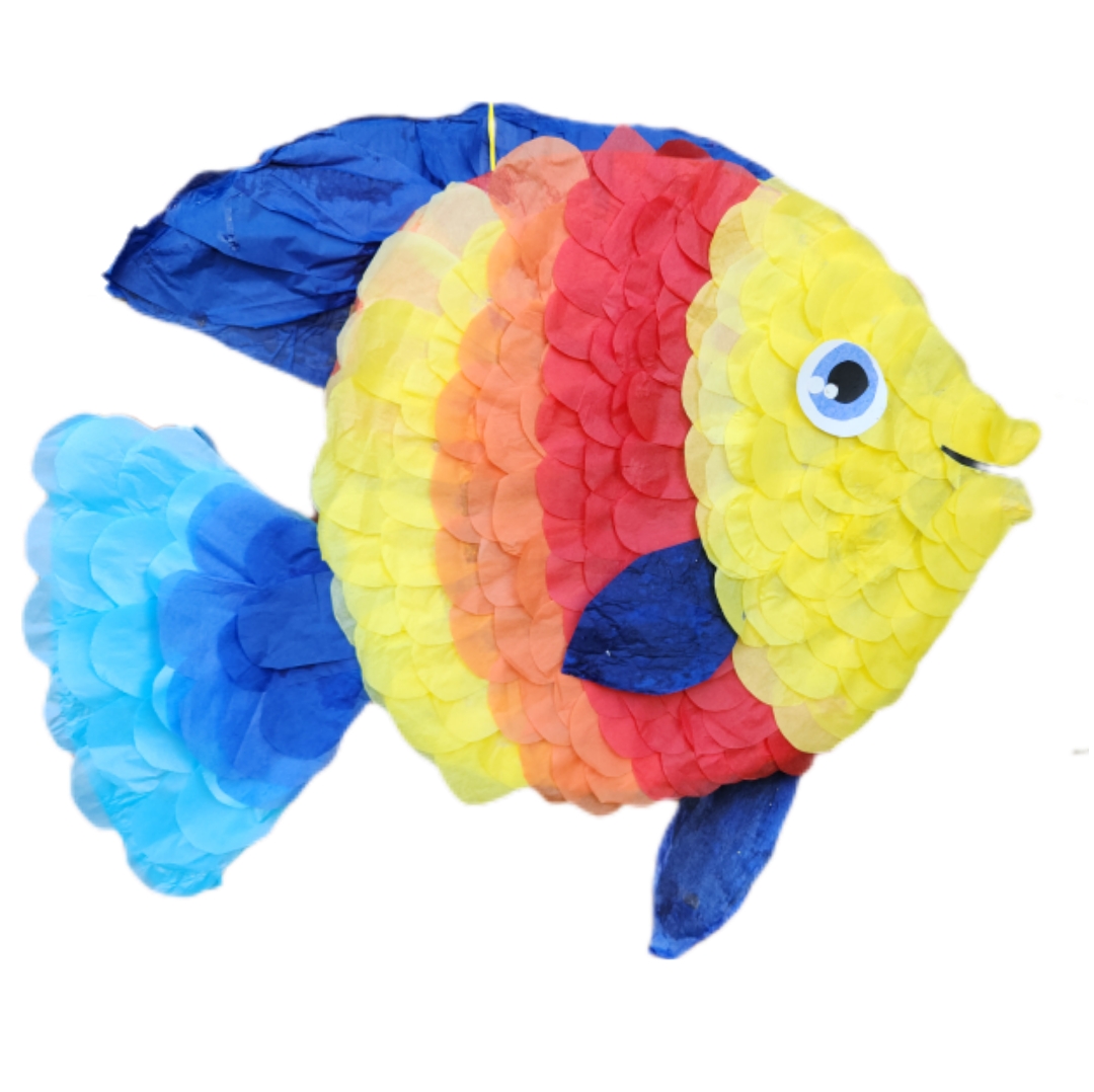 Colourful Fish Birthday Party Pinata & Stick
