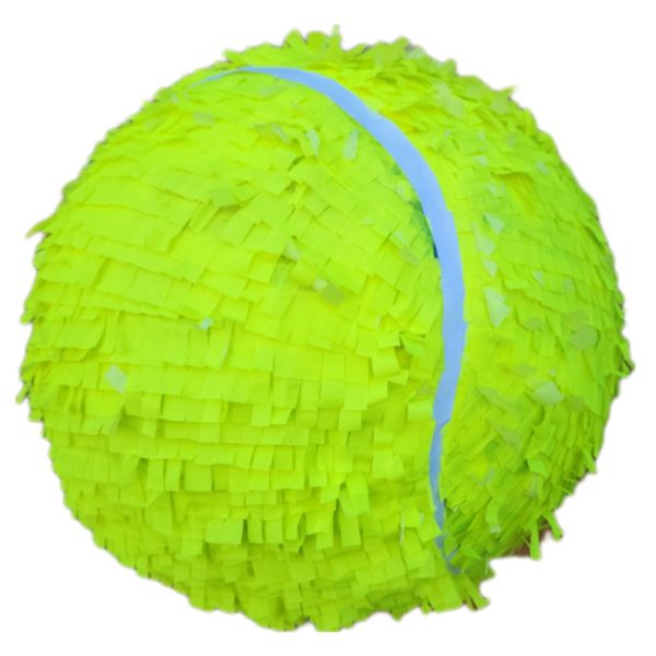 tennis ball pinata on white background