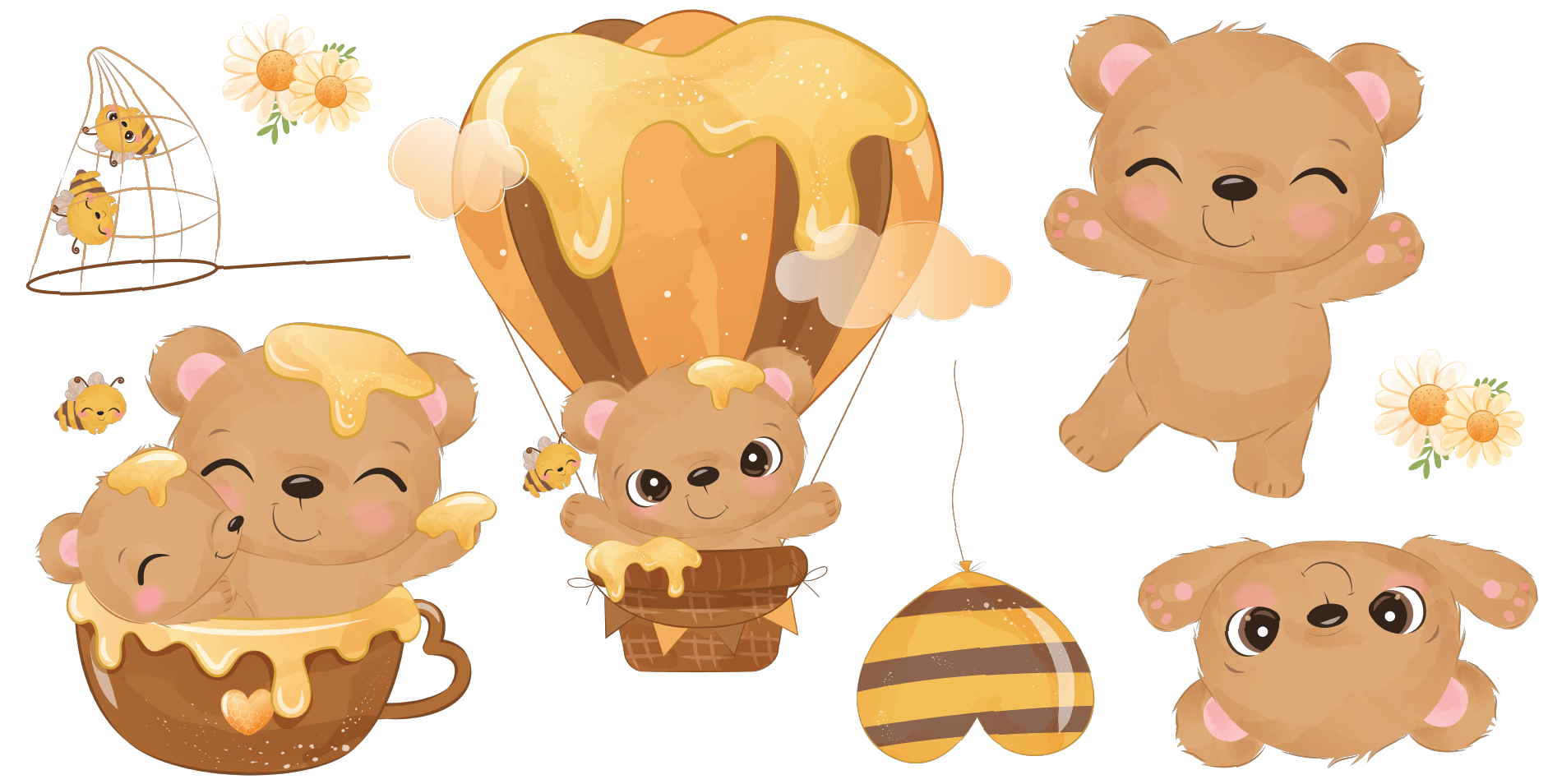 Honey Bear Stickers propnpinata.co.za