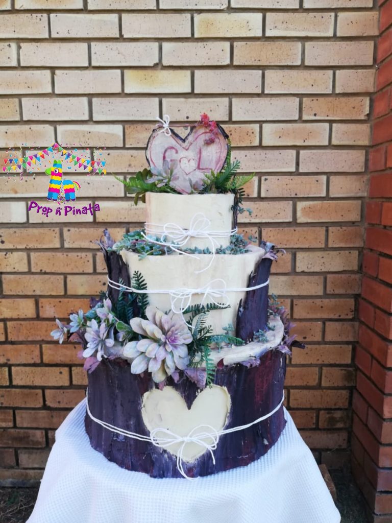 3d rustic wedding cake pinata