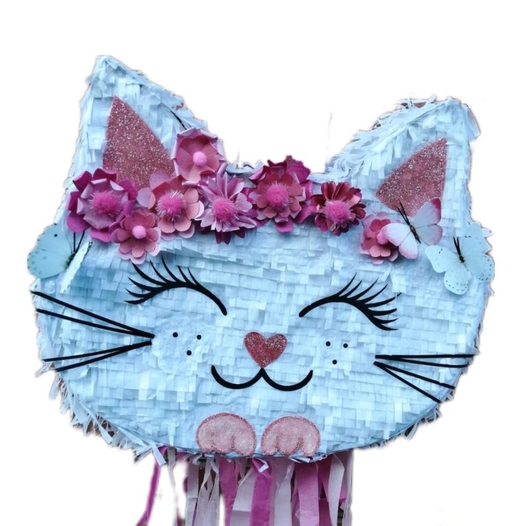 Cat-with-pink-flower-pinata-propnpinata