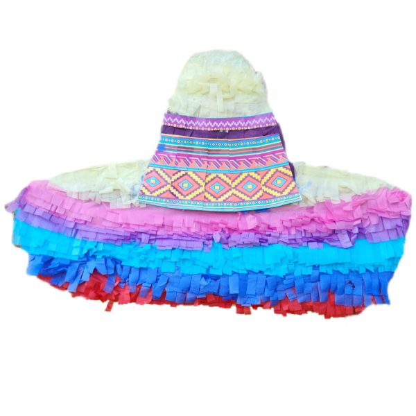 Colourful Sombrero Mexican Party Piñata & Stick