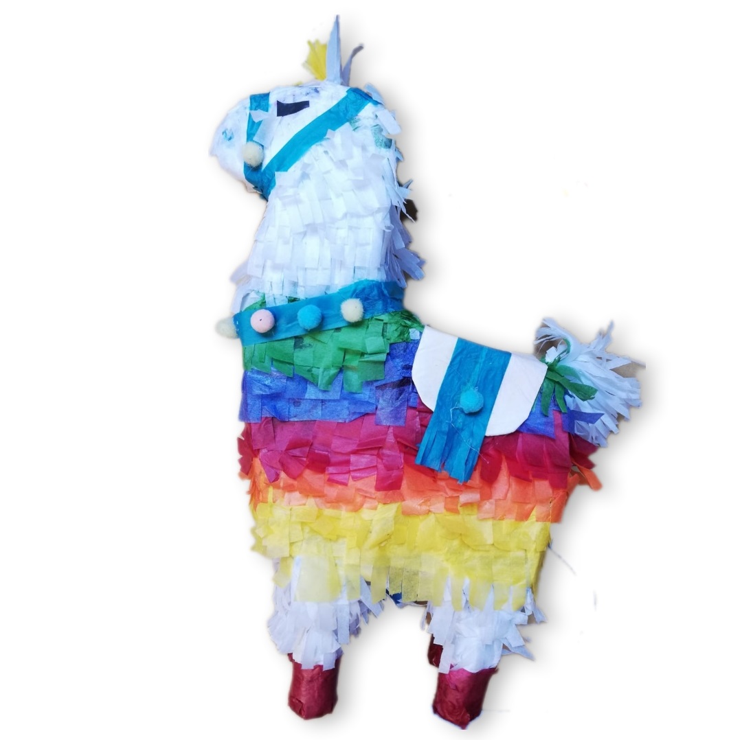 Rainbow Llama Birthday Party Pinata & Stick propnpinata.co.za