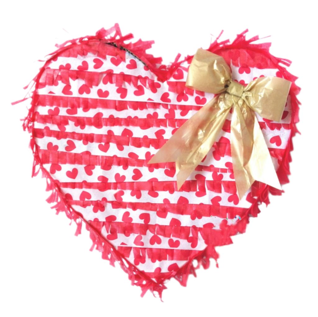 Red and White Heart Pinata & Stick