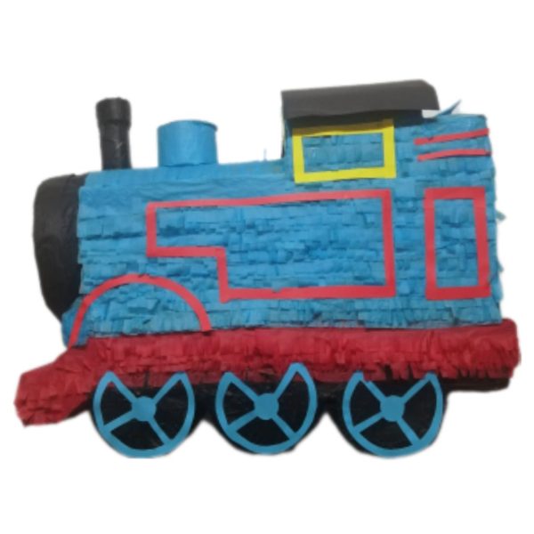 Blue Train Pinata with Stick