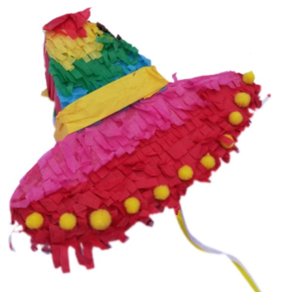Mexican Sombrero Mini Pull String Pinata 20cm