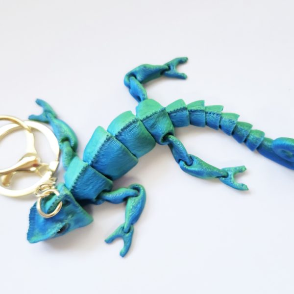 Blue Chameleon keychain - 3D printed